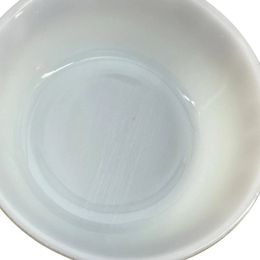 Vtg Federal Glass Mesa Moss Milk Glass Cereal Soup Bowls 5